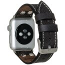 Vintage Leder Armband f&uuml;r Apple Watch alle Serien