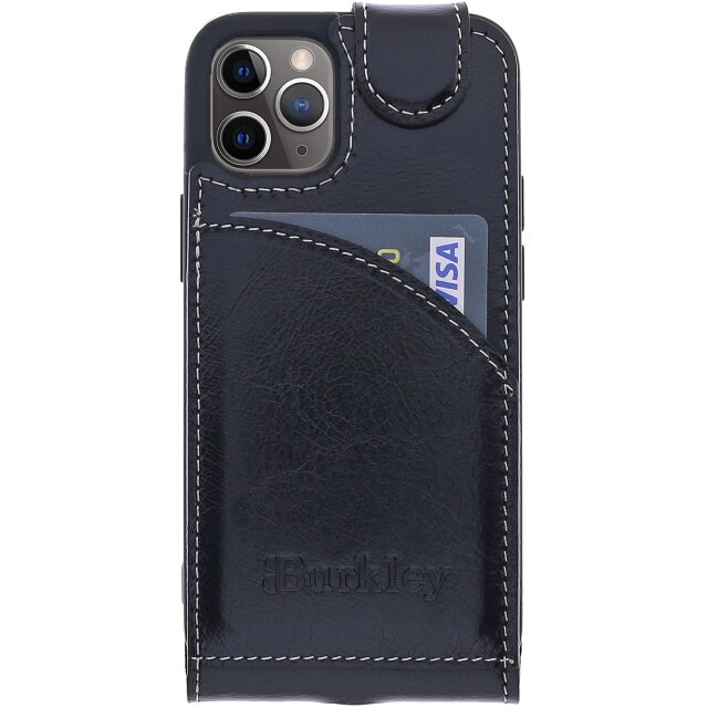 Leder Flip Case f&uuml;r IPhone 11 Pro Max mit 360&deg; Schutz und Kartenfach