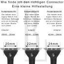 Apple Watch Adapter Set mit Dornschlie&szlig;e f&uuml;r 42-44-45mm Modelle - Set Schwarz