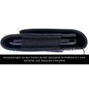 Burkley Slim Leder G&uuml;rteltasche f&uuml;r iPhone 14 Pro Max Holster Quertasche (Schwarz)