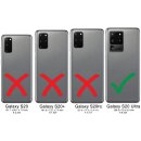 Leder Flip Case f&uuml;r Samsung Galaxy S20 Ultra mit 360&deg; Schutz und Kartenfach