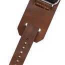 Vintage Cuff B&uuml;ffel-Leder Armband f&uuml;r Apple Watch alle Serien
