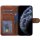 Leder Book Case f&uuml;r iPhone 11 Pro Max mit 360&deg; Schutz, Kartenf&auml;cher und Kickstand