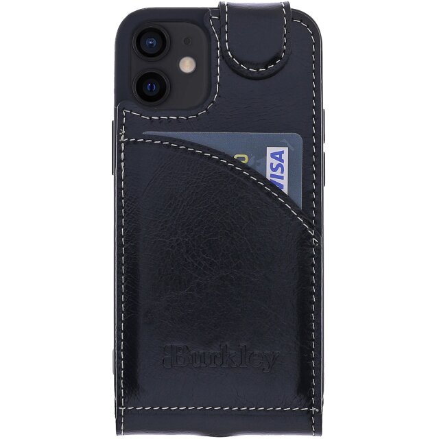Flip Case f&uuml;r iPhone 12 Mini Leder Handyh&uuml;lle Klapph&uuml;lle mit Kartenfach