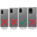 Leder Book Case f&uuml;r Samsung Galaxy S20 FE mit 360&deg; Schutz, Kartenf&auml;cher und Kickstand