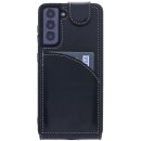 Leder Flip Case f&uuml;r Samsung Galaxy S21+ mit 360&deg; Schutz und Kartenfach