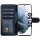 Leder Book Case f&uuml;r Samsung Galaxy S21 mit 360&deg; Schutz, Kartenf&auml;cher und Kickstand