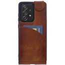Leder Flip Case f&uuml;r Samsung Galaxy A52 / A52s mit 360&deg; Schutz und Kartenfach