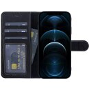 Leder Book Case f&uuml;r iPhone 13 Mini mit 360&deg; Schutz, Kartenf&auml;cher und Kickstand