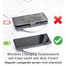 Luxus iPhone 13 Pro Max Leder Handytasche Handyh&uuml;lle mit modularem Back Case