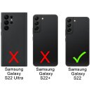 Flip Case f&uuml;r Samsung Galaxy S22 Leder Handyh&uuml;lle Klapph&uuml;lle mit Kartenfach