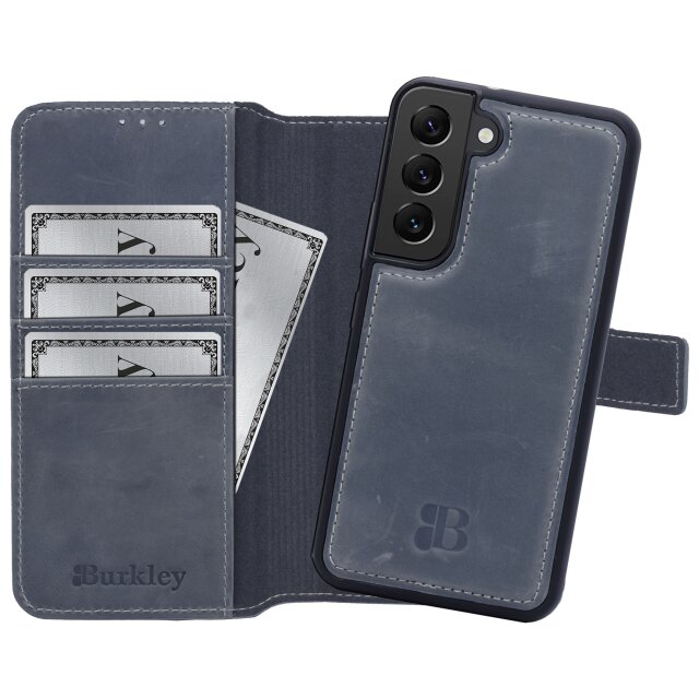 Premium 2-in-1 Leder-Handytasche f&uuml;r Samsung Galaxy S22 Handyh&uuml;lle Modular